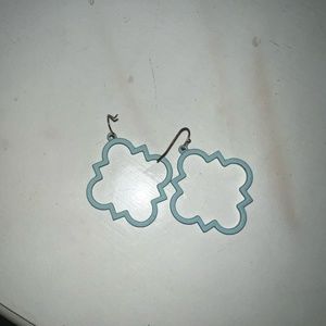 blue fun shaped earrings never worn!!